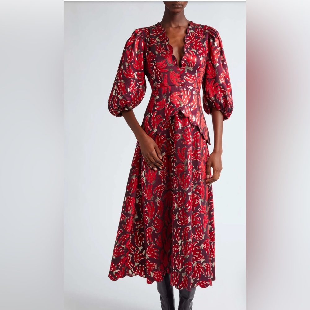 FARM RIO Burgundy Boss Banana Dress- NEW WITH TAGS